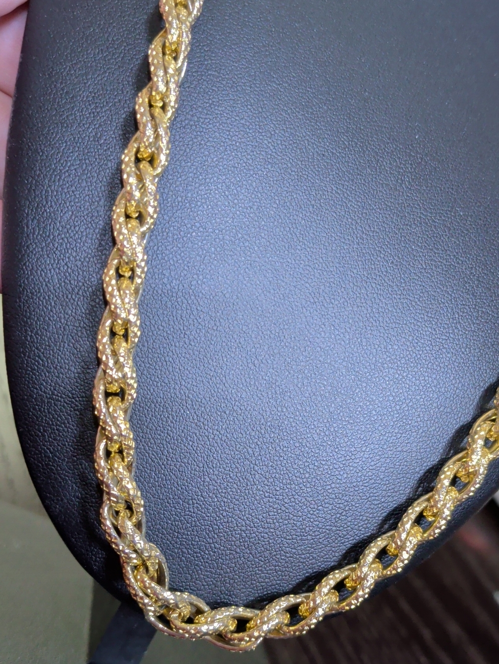 Elegant Gold Plated Rope Chain Necklace Women's Men's